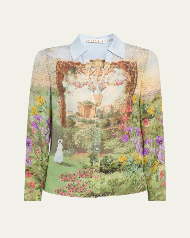 Dusk to Dawn Eloise Button-Front Blous